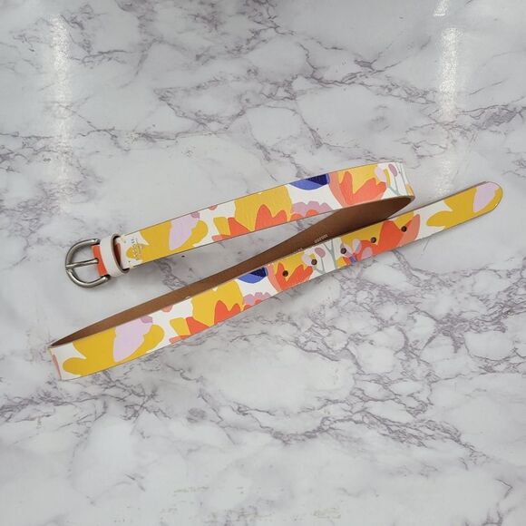 Fossil Floral Patterned Women's Leather Belt - Picture 2 of 12